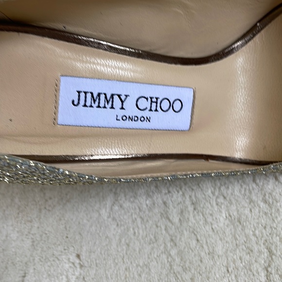 OPEN-TOE WEDGE PUMPS, JIMMY CHOO, 35 1/2 - Picture 6 of 8